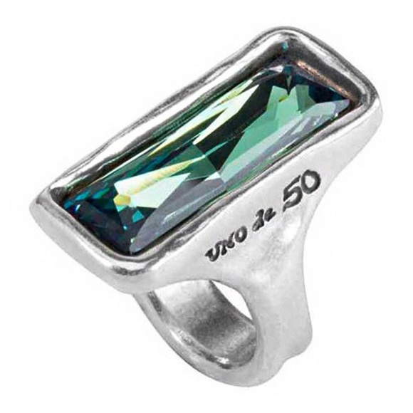 🥂SOLD🥂 UNO DE 50 Aurora Borealis Cocktail Ring - Picture 2 of 8